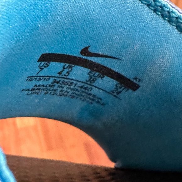Nike NIB Blue Logo and Black Sole Benassi JDI Women’s Slides - Picture 2 of 7